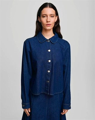MSCHAdna Alena Skjorte - Dark Blue Wash